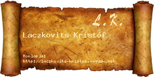 Laczkovits Kristóf névjegykártya